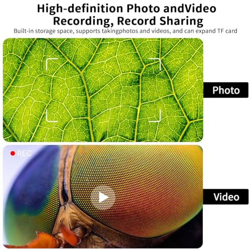 Image of Microscope, Digital Microscope,Holding Magnifying Glasses，2'' IPS,2 MP,4 Zoom Buttons,1000x Magnification,Observe Circuit Boards /Plants /Coins /Hair /Insects,Christmas,Birthday,Edu Gifts.