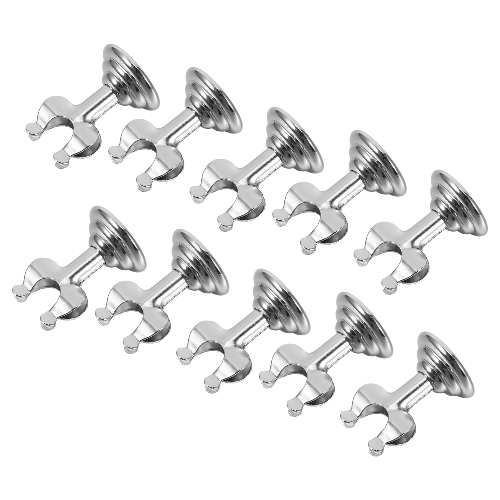 minkissy Porte-étiquettes de Rayon en Acier Inoxydable Argenté 10pcs Clips pour Étiquettes D'étagère Visibilité Améliorée pour Magasin et Supermarché