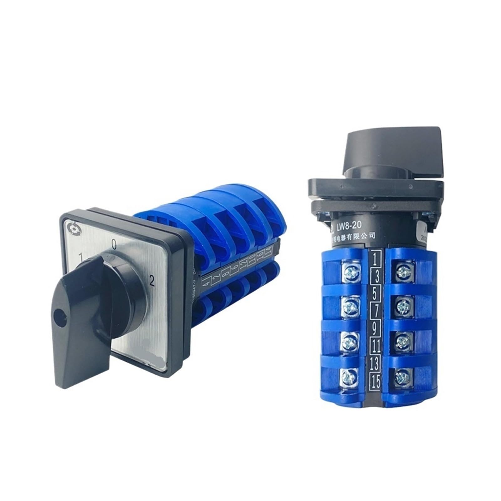 VSPPJYFG LW8-20/4 Silver Contact 3 Position Rotary Switch On-Off-on 4 Levels 20A Gear Changeover Cam Selector