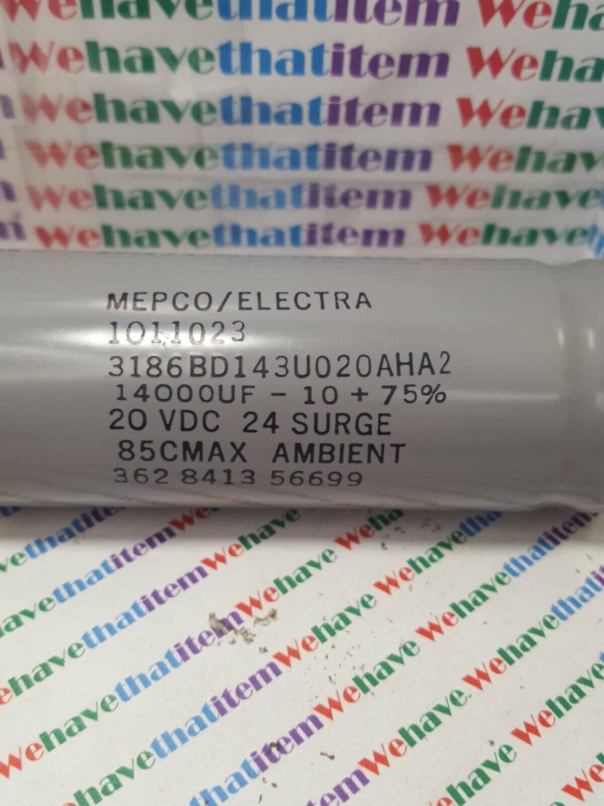 14000uf 20 Volt/ELECTROLYTIC Capacitor / 85 C MAX/MEPCO / 2 Pieces (qzty)