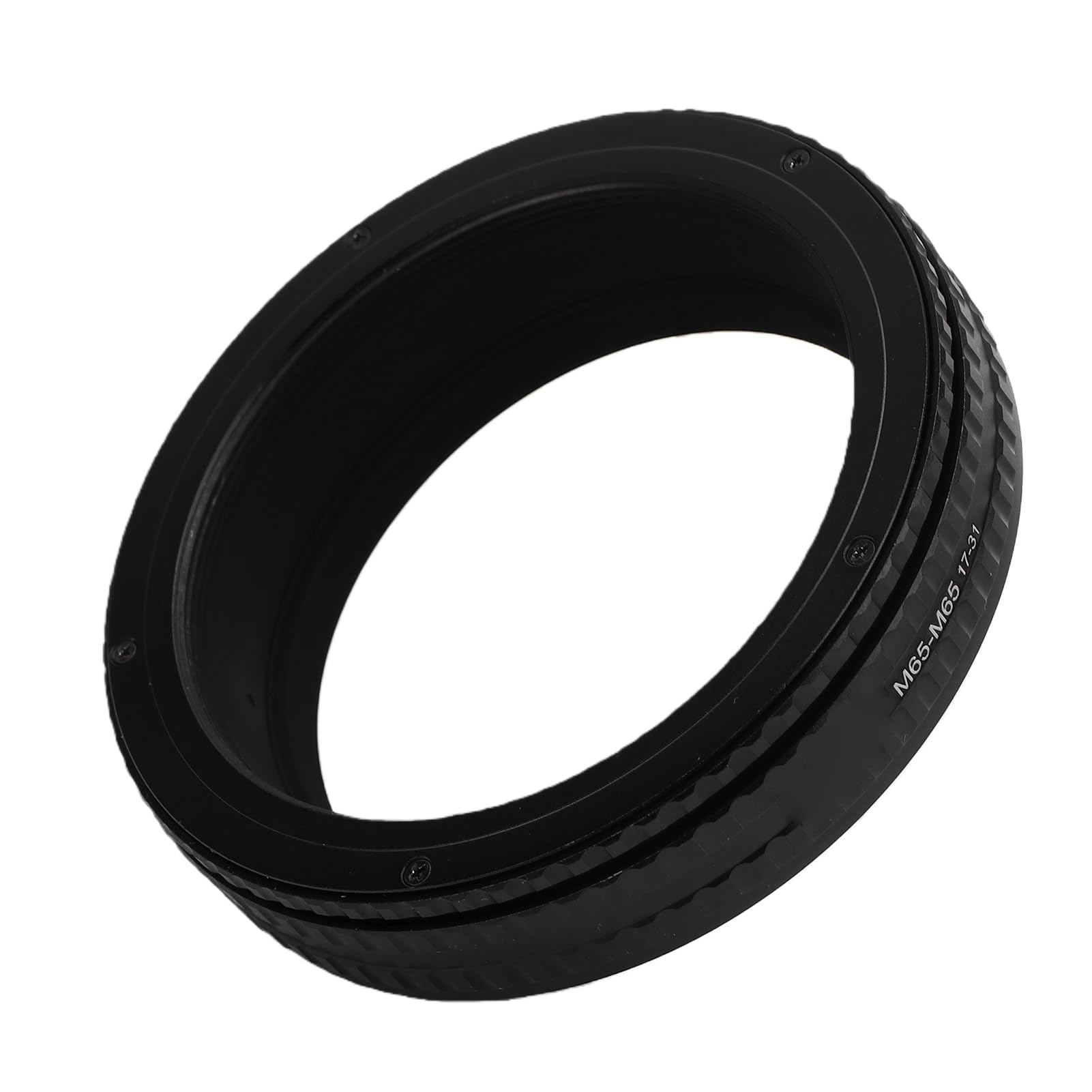 Generic Tubo de Enfoque de Fotografía Macro, Adaptador de Lente de Montaje M65 de 17-31mm, Construcción de Aleación de Aluminio, Color Negro