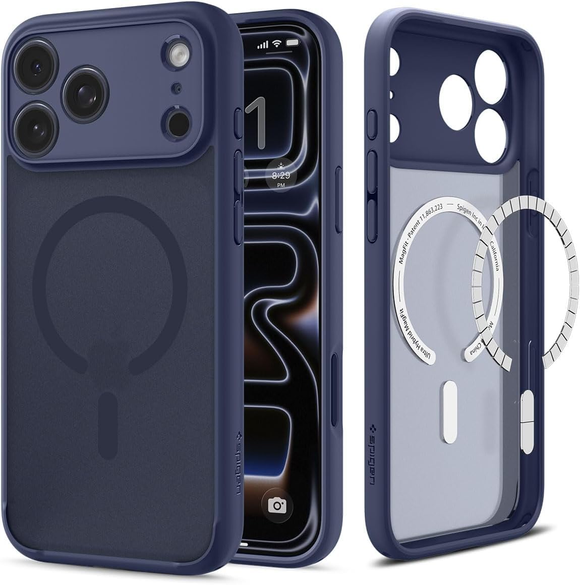 Spigen for iPhone 18 Pro Case, for iPhone 17 Pro Case, Deep Blue