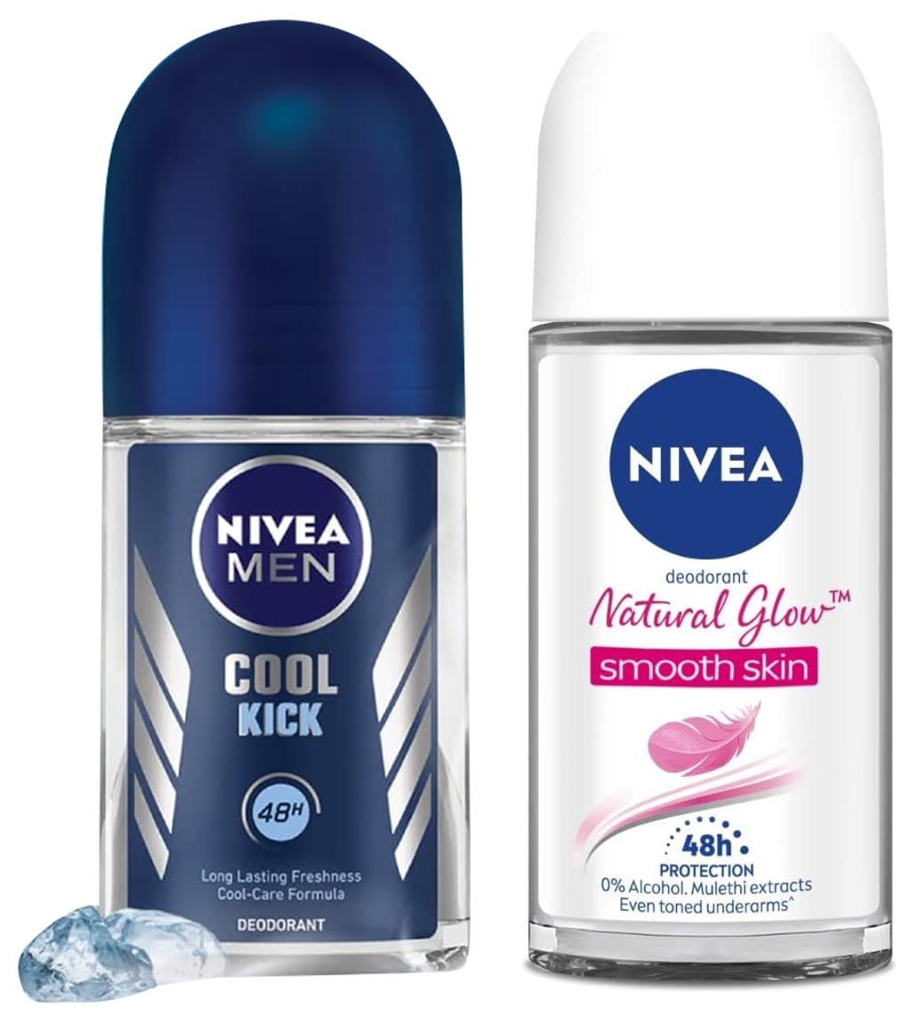 Nivea Roll-On Deodorant, Cool Kick for Men, 50ml And Deodorant Roll-on, Whitening Smooth Skin for Men, 50ml-image-29
