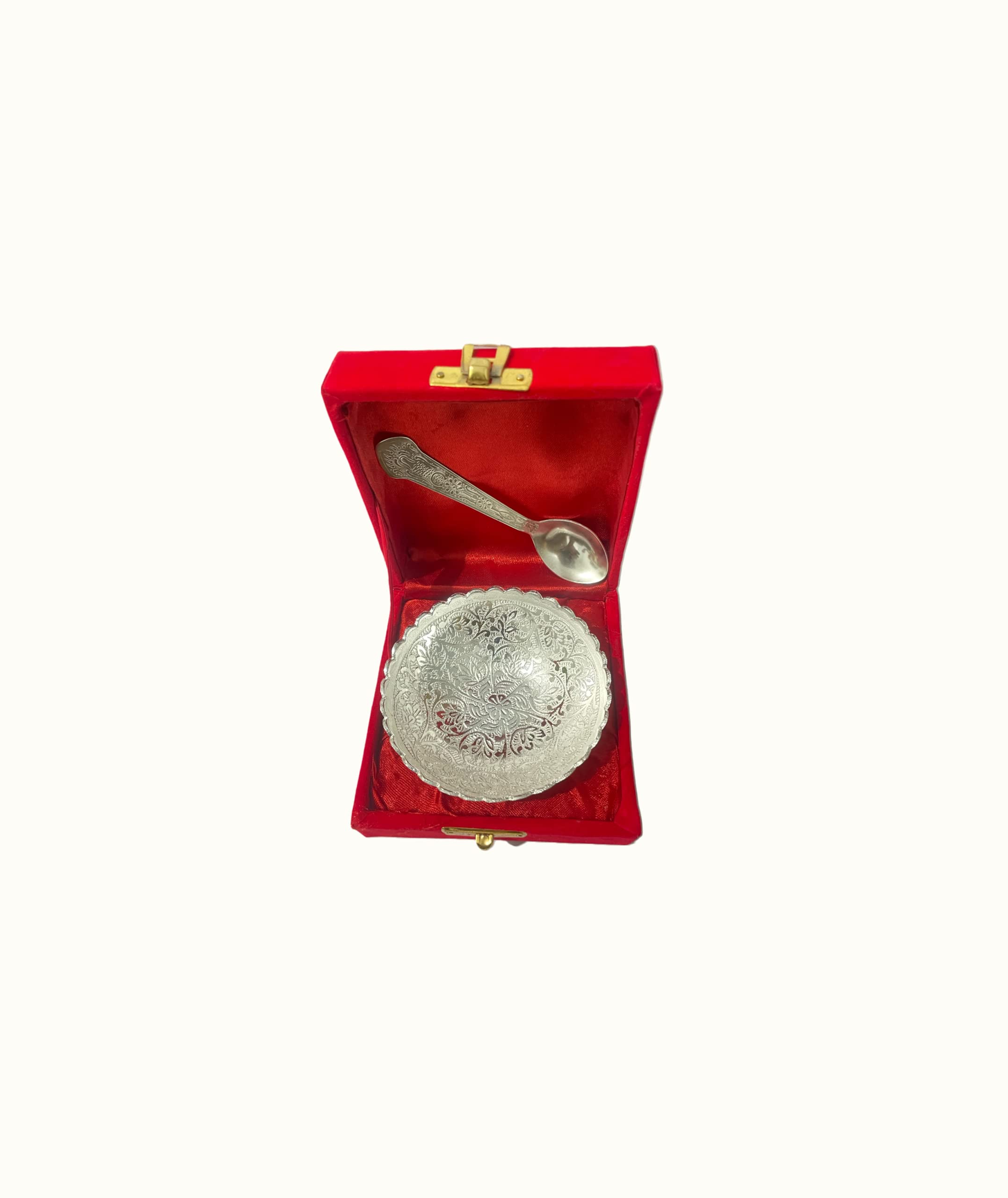 Beyond Gifting Premium German Silver Bowl Set with Spoon and Royal Red Velvet Box Set of 2pc for Gifting, Anniversory, Return Gift, Diwali, New Year, Christmas,Wedding,RakshaBandhan (B0CDHFGWKY) Amazon Price History, Amazon Price Tracker