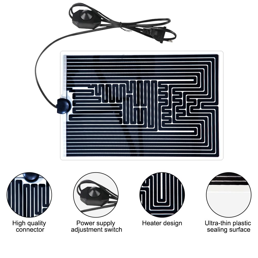 TAPPETINO RISCALDANTE - 50x30cm - 30W - GERMINAZIONE - TERRARI - RETTILARI - OOT