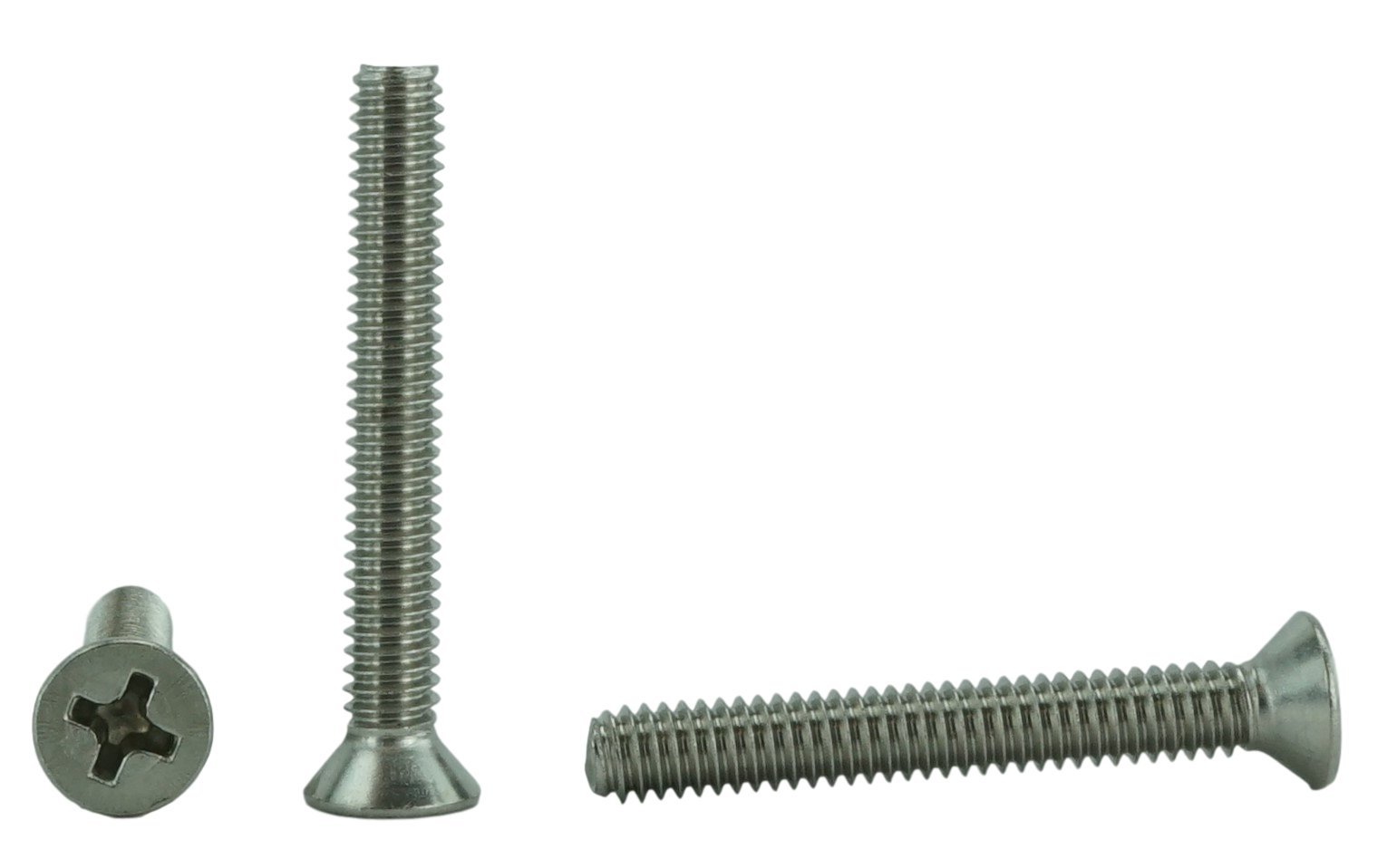 Vis à tête plate 8-32 en inox 18-8 pas américain pour quincaillerie