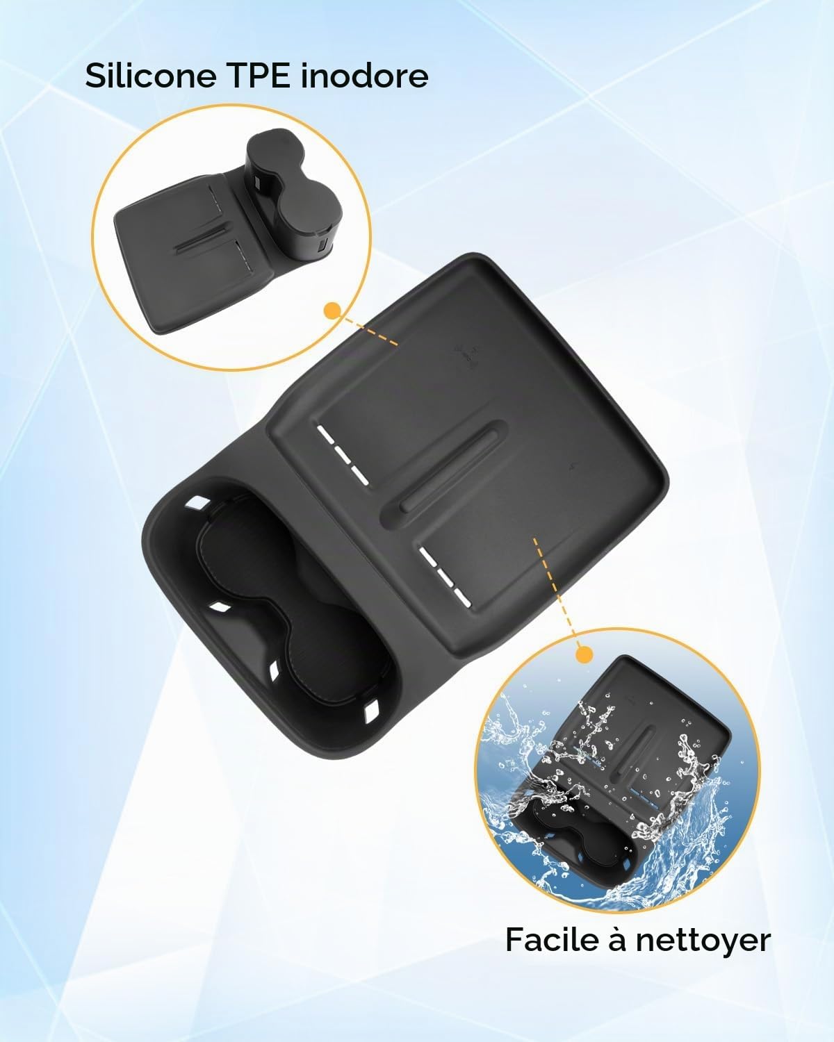 YEE PIN Pour Xpeng G6 EV 2025 2026 2027 Coussinets de protection pour chargeur sans fil avec porte-gobelet Boîte de rangement Porte-gobelet Organiseur de boîte à gants Nouveau G6 2026 Accessoires
