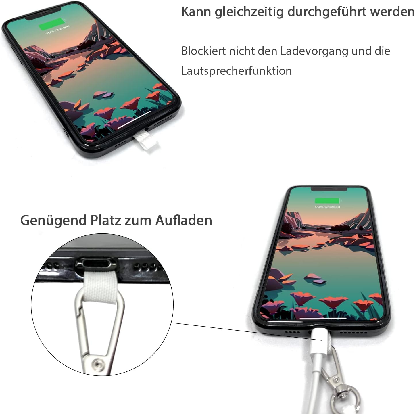 Besuche den GUMO-LONG- Handyband Universal zum Umhängen - Kompatibel mit jedem Handy und Smartphone, Kette zum Umhängen, Hülle mit Kordel, mit jeder Hülle kombinierbar, Polypropylen in use