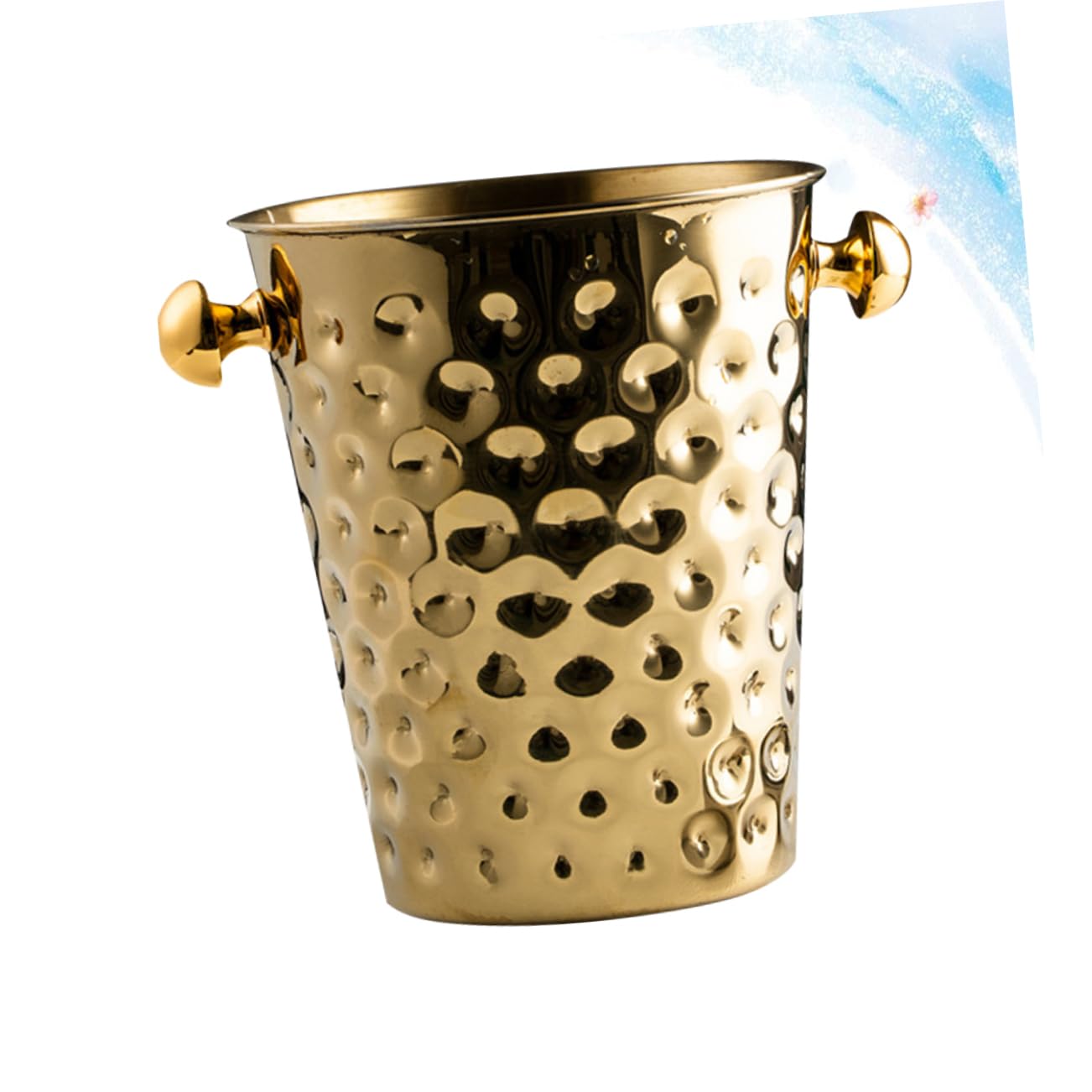 Zerodeko 1Pc Papas Fritas Lata Hielo Botella De Vino Cubo Cesta De Bocadillos Enfriador De Metal Cubo De Metal Refrigeradores Grandes Cubo De Bebidas De Metal Enfriador De Vino Botella De