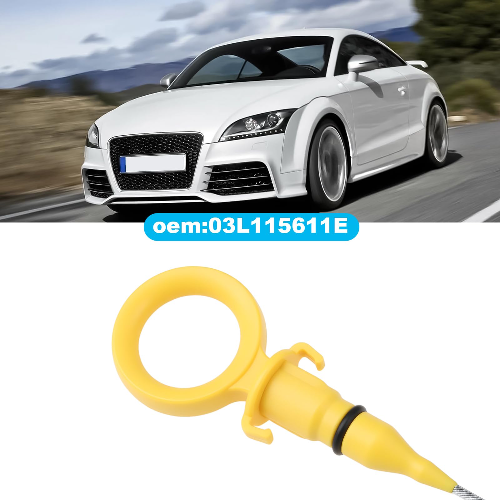 The Lord of the Tools Jauge d'huile Moteur 03L115611E Compatible avec Audi A4 2008-2012