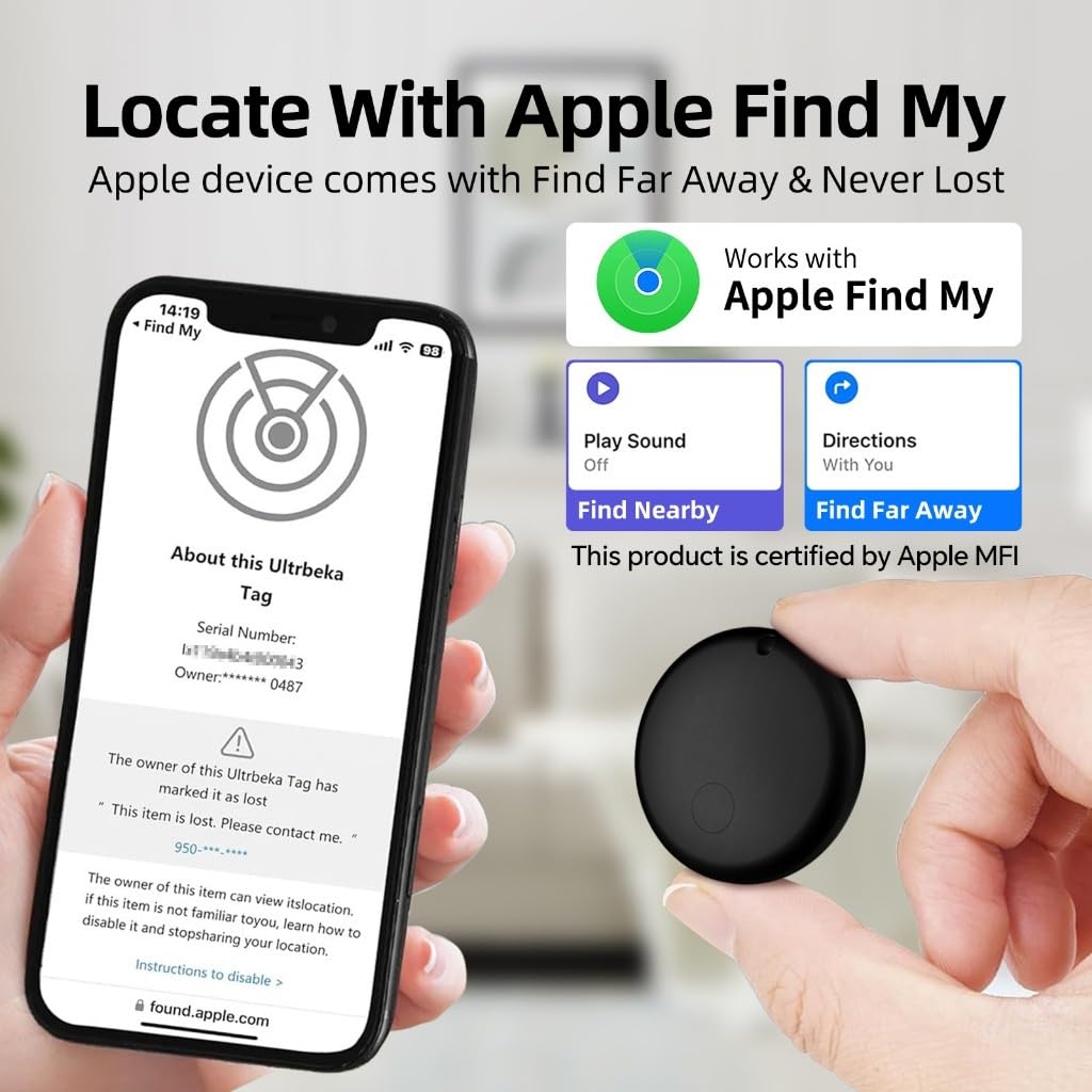 Dimova Localizzatore GPS Portatile Senza Abbonamento Tracciatore Preciso Compatibile per Auto, Valigie e Oggetti di Valore, Senza Abbonamento (Android/Apple)(Android-Paquet de 2)