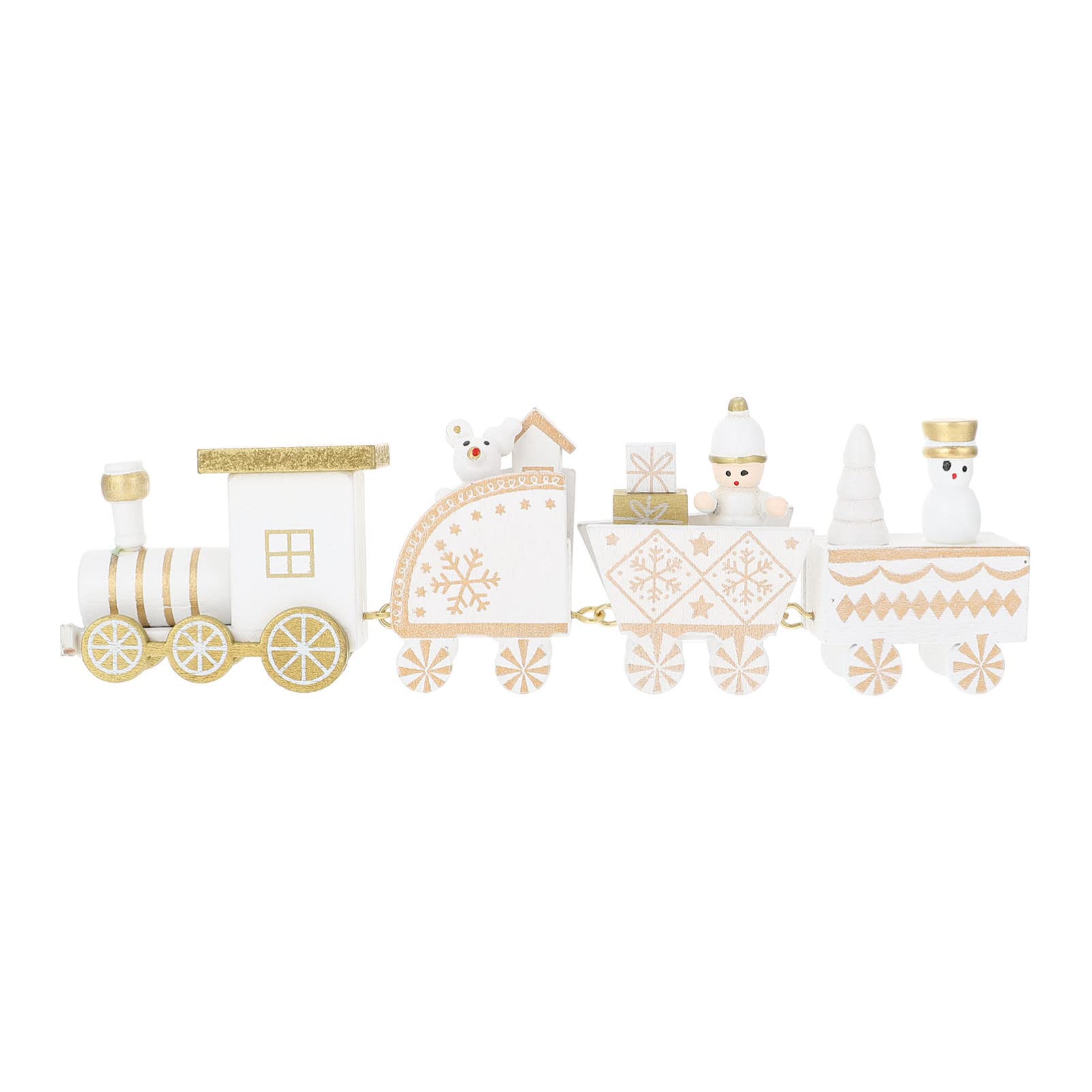 NUOBESTY Christmas Train Ornaments Festive Desktop Decor for Living Room Bedroom Kindergarten Cartoon Design Elegant Craftsmanship for Holiday Parties Celebrations