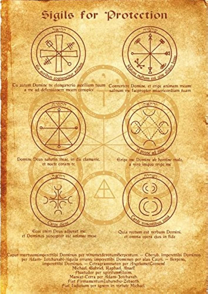 Amazon.co.jp: Sigils for Protection Scroll Geniuses Kabbalah