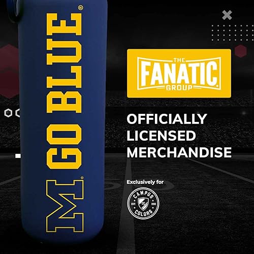 Vista 347 de Campus Colors Botella de agua de acero inoxidable de la NCAA, tapa giratoria, 24 onzas, clip de transporte, mantiene tus bebidas calientes o frías