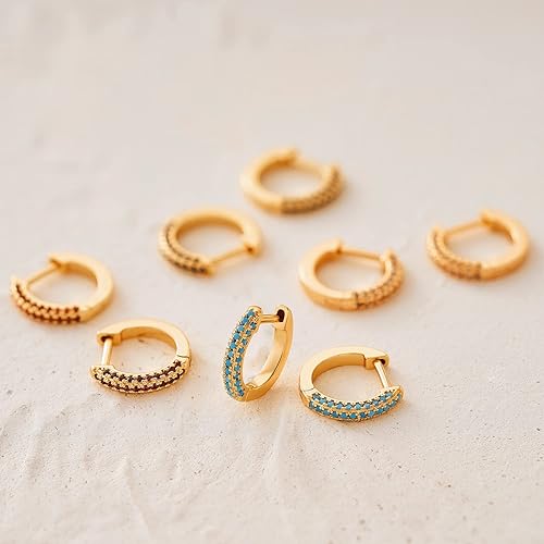 Miniatura 7 de MYEARS Women Huggie Earrings Gold Hoop 14K Gold Filled Small Simple Hypoallergenic Everyday Jewelry