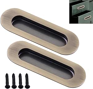 Amazon.com: CALIDAKA 2 Pack Sliding Door Handles, Rectangular Recessed ...