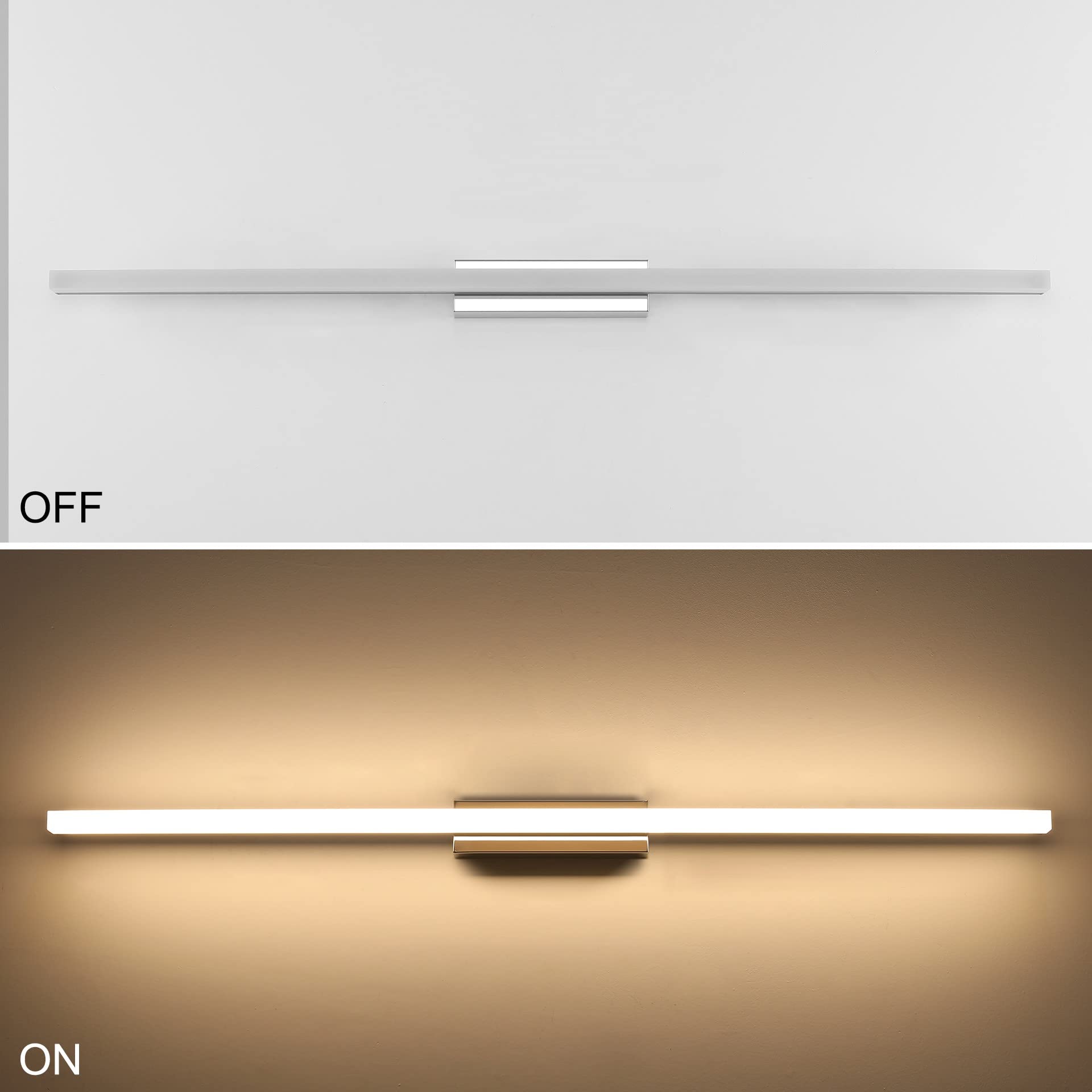 Lampada LED Da Specchio SEBSON 90cm Per Bagno - IP44, 4000K Bianco Neutro, 15W, Montaggio Universale - Foto 14