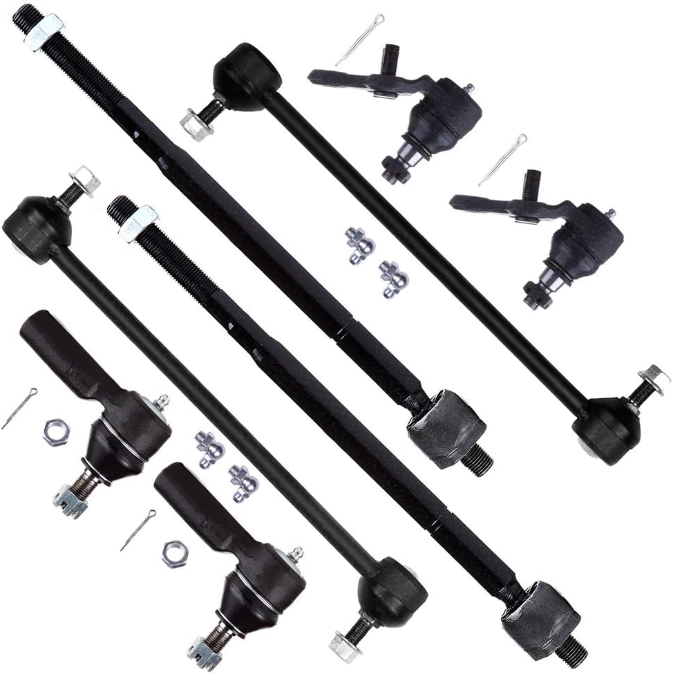 8pc Set Front Suspension Kit Inner Tie Rod End Outer Tie Rod End Sway Bar Link Lower Ball Joint Replacement for Toyota For Sienna