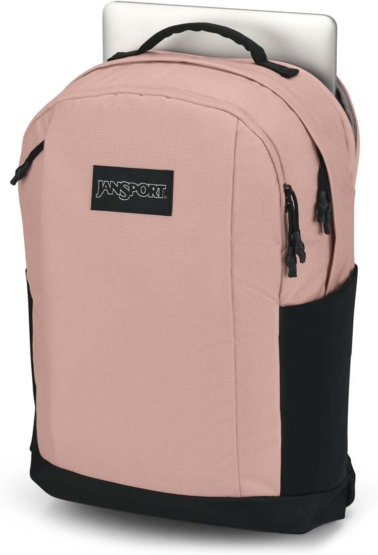 JanSport Inbound Pack – Large Main Compartment, Dual Water Bottle Pockets, and Dedicated 15-Inch Padded Laptop Pocket, Misty Rose