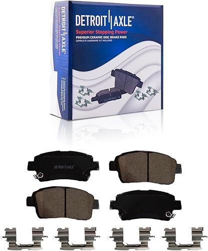 Miniatura 17 de Detroit Axle - Kit de Freno para Chevrolet Tracker Suzuki Vitara 99-04, Pastillas de Freno Delanteras Cerámicas w/Herrajes Traseros Semimetálicos