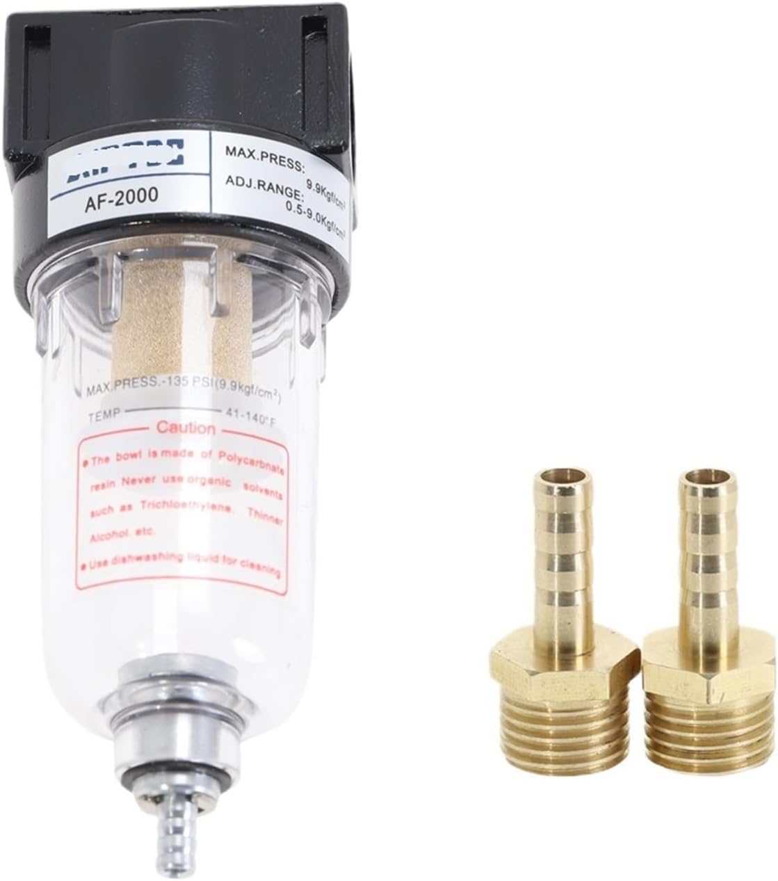 AF2000 Pneumatic Parts air Filter Accessories Fuse Source Processing Unit for Compressor Oil-Water Separation(AF2000 W BT-6MM)