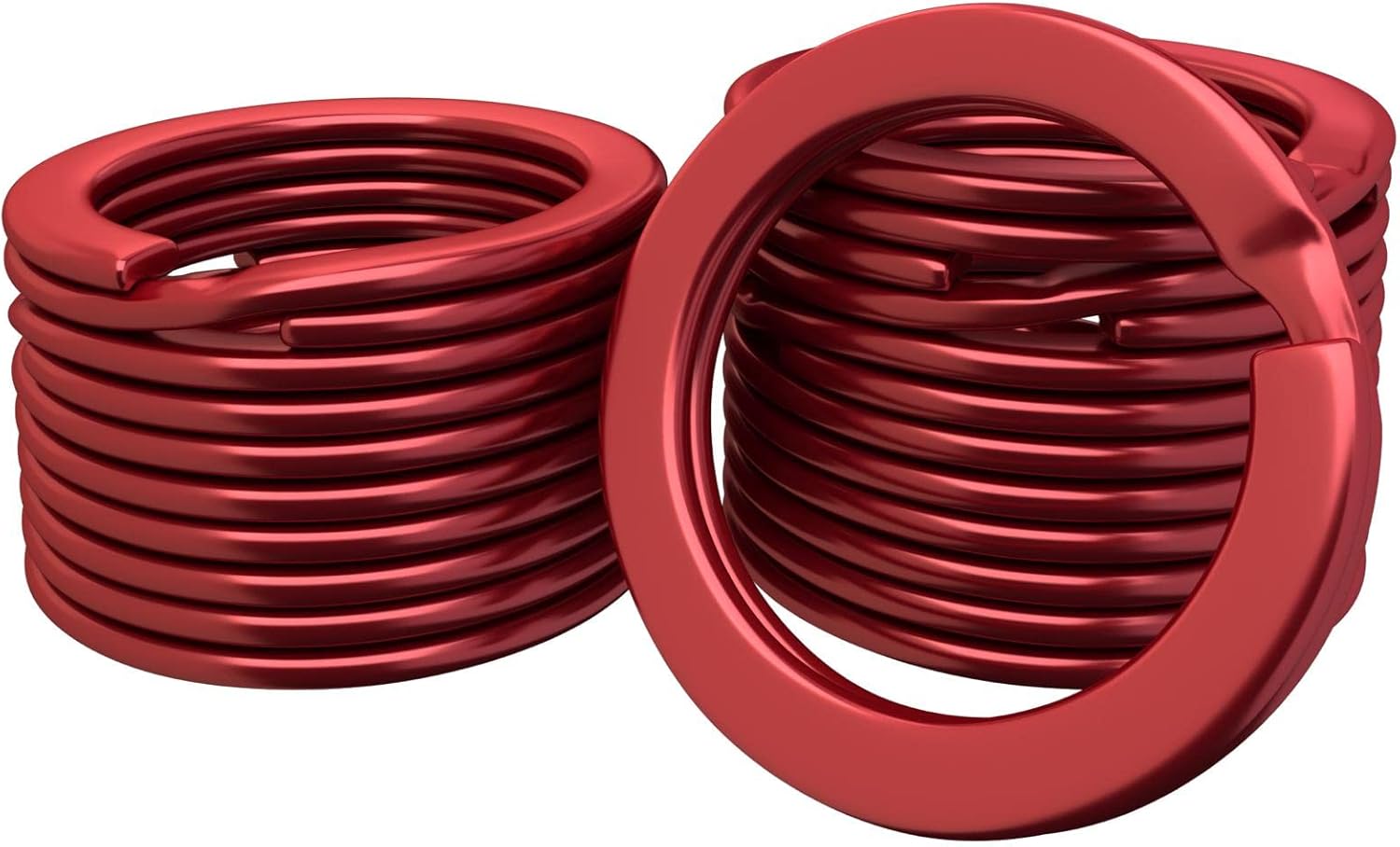 Silipac Small Key Rings 0.8 in (20mm) - Heavy Duty Key Ring Bulk for Crafts - Split Keychain Ring Pet Collar, Car Keys 12 pcs