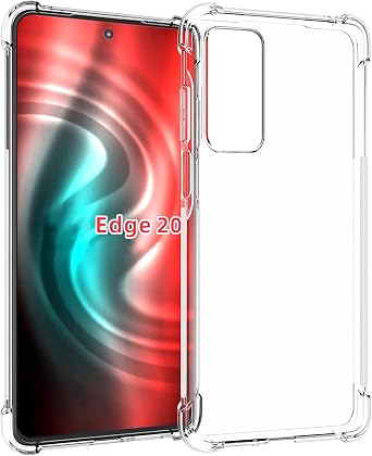 USTIYA Case for Motorola Edge 20 Clear TPU Four Corners Moto edge20 Protective Cover Transparent Soft funda