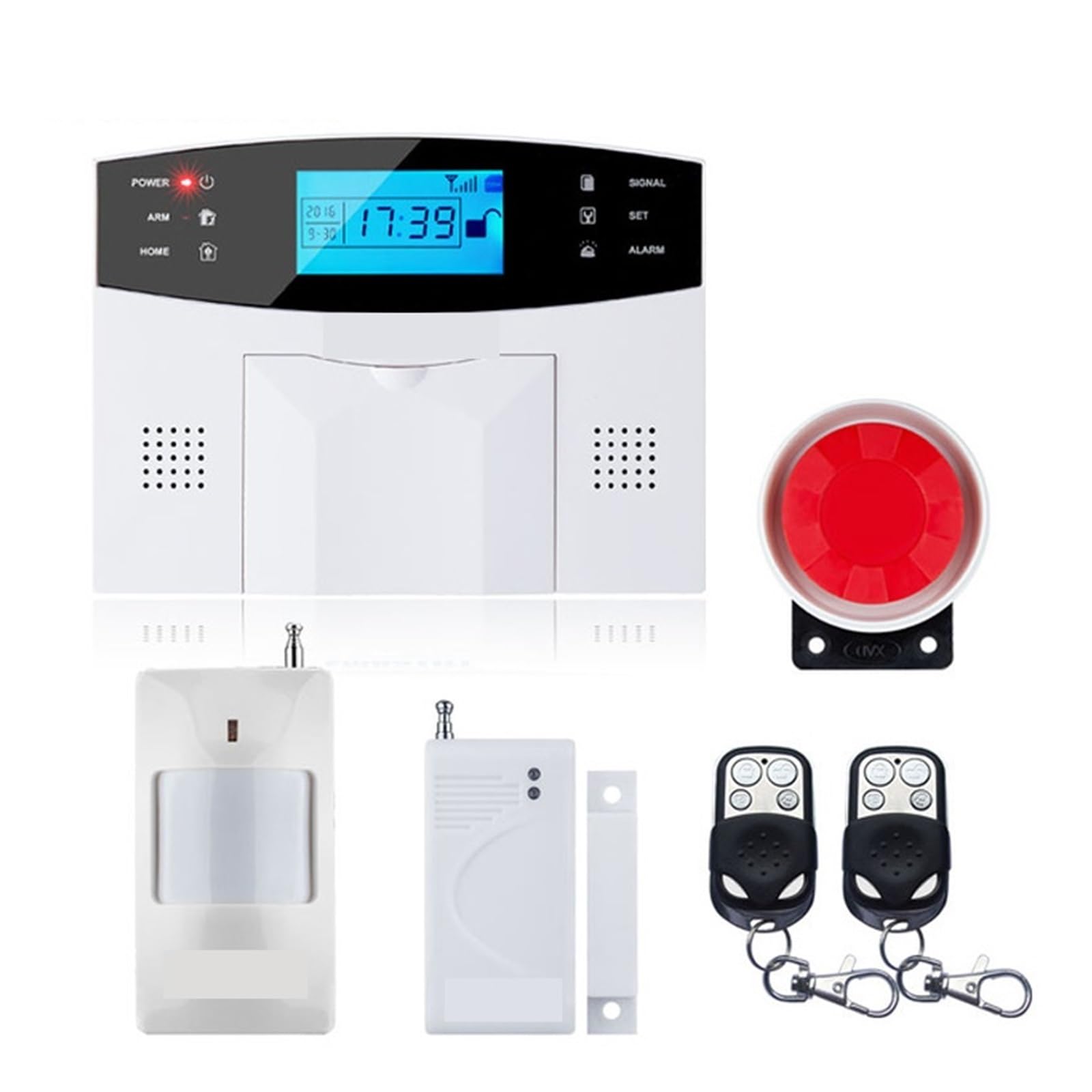 Sistema di Allarme di Sicurezza Domestica, Smart Alarm App Controllo Wireless Wire Sicurezza Domestica di Allarme gsm Citofono Bidirezionale Avviso SMS for Lo Spegnimento(G2B1)