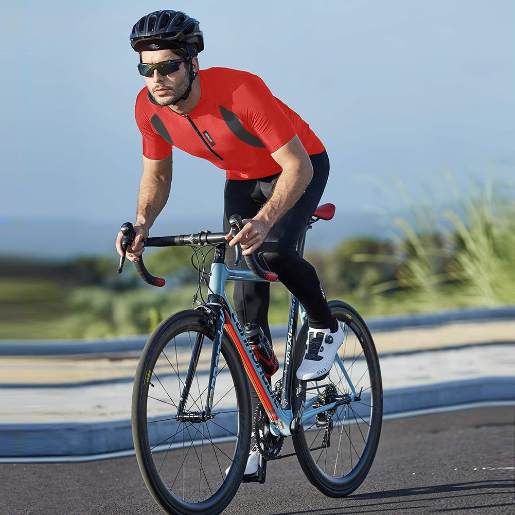 MEETWEE Magliette Ciclismo Uomo, Maglia Ciclismo Maniche Corte Abbigliamento Mountain Bike Maglia