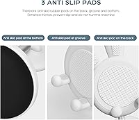Vista 5 de OATSBASF Lindo soporte para teléfono celular, soporte ajustable para teléfono de conejo, para escritorio, soporte grueso compatible con iPhone