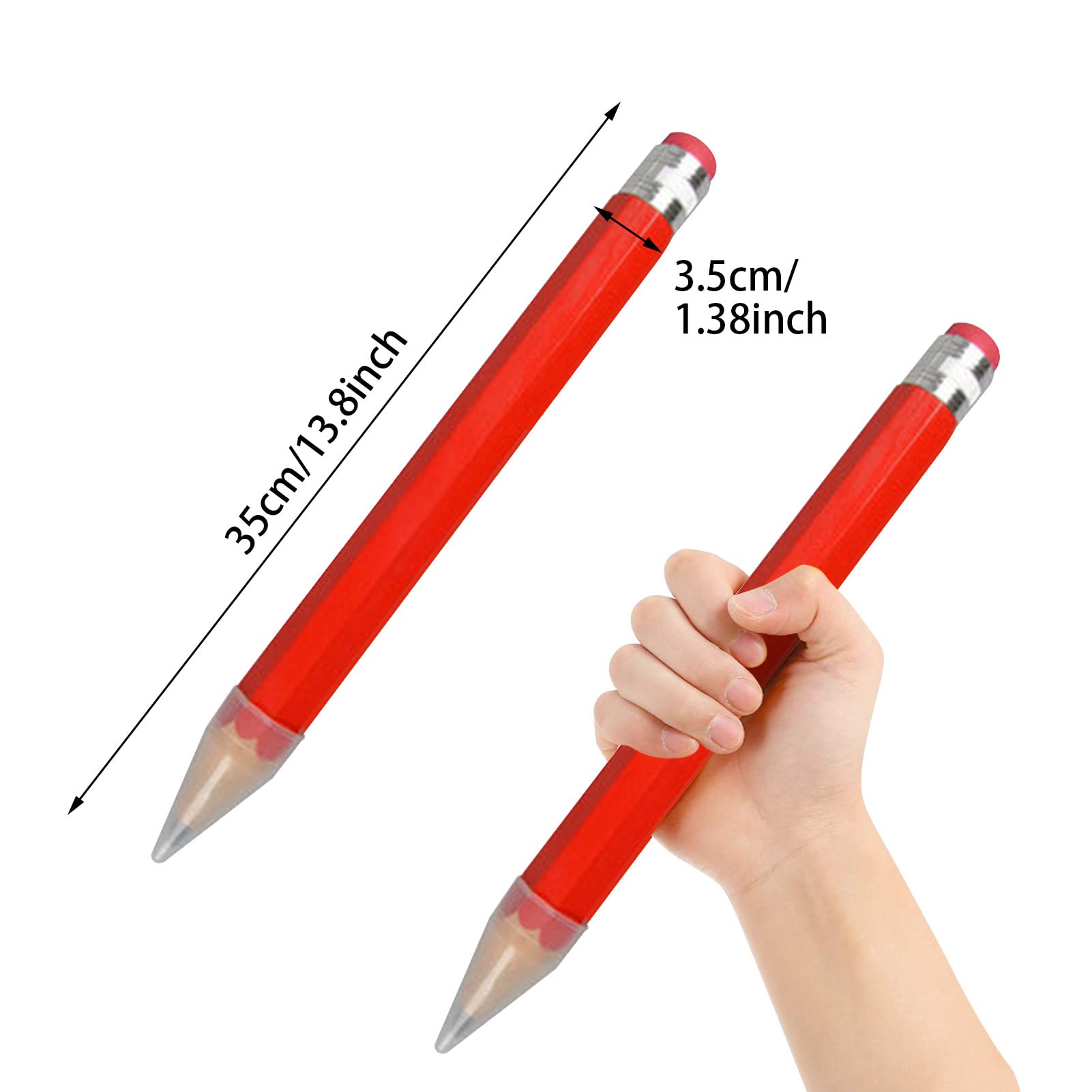 Amazon | ジャンボ鉛筆、消しゴム付き長さ14インチの巨大鉛筆、長い