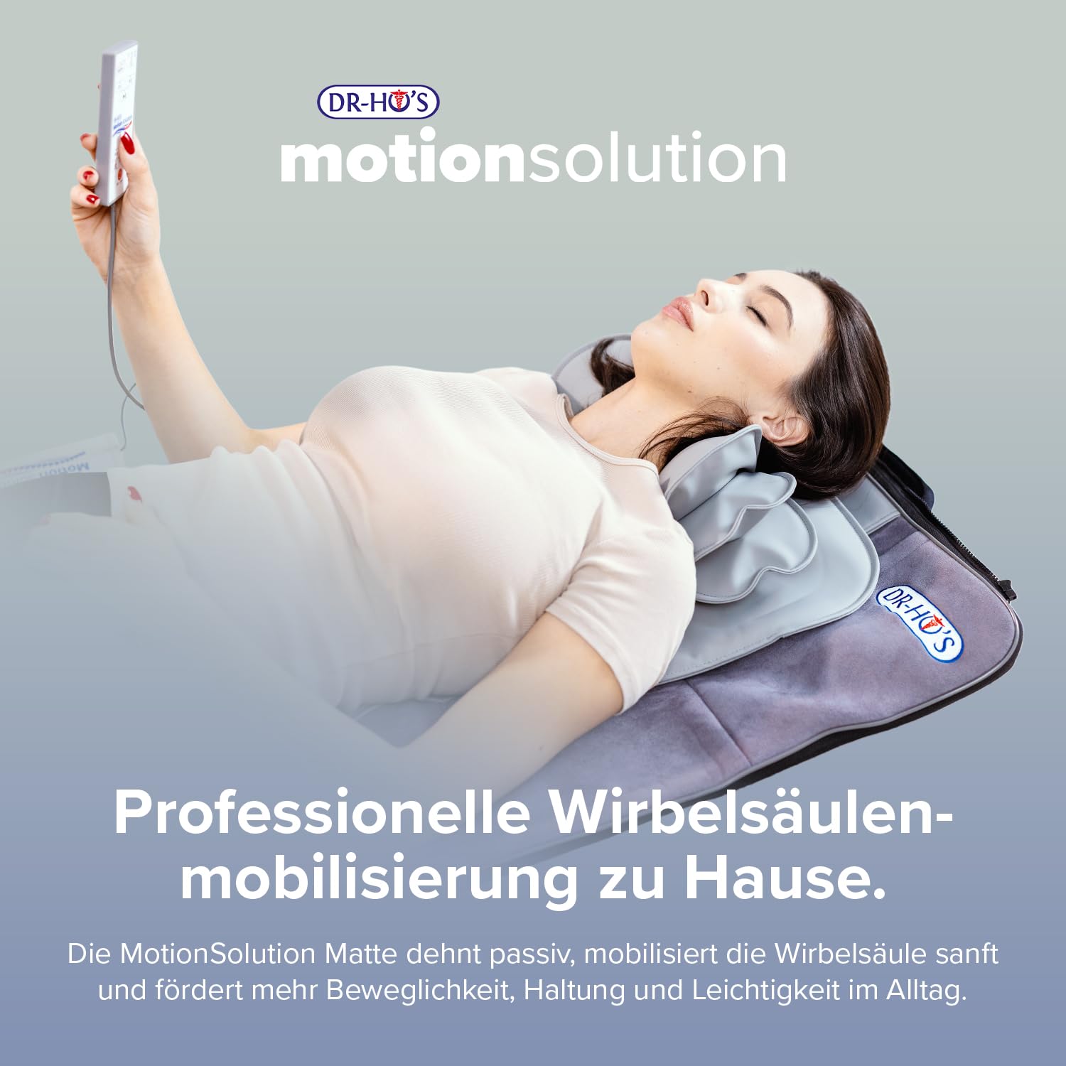 DR. HO’S MotionSolution® Mat | Massage Matte für Wirbelsäulenpflege mit Wärmefunktion | Massagematte für Rücken, Nacken & Hüfte | Faltbare Vibrationsmatte | Massageauflage individuell einstellbar