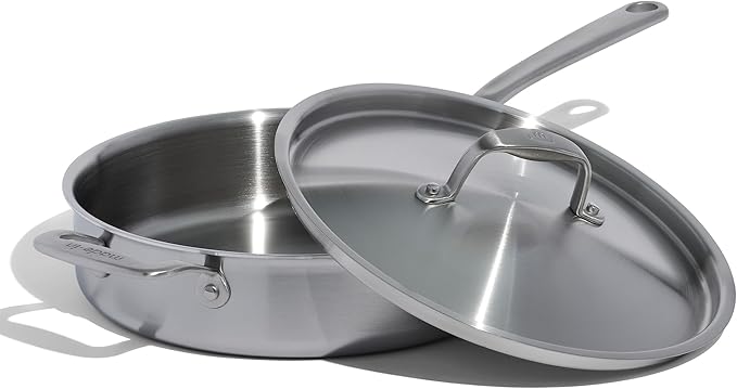 Made In Cookware - 3.5 Quart Stainless Steel Saute Pan - 5 Ply Stainless Clad - Professional Cookware - Induction Compatible - Crafted in Italy