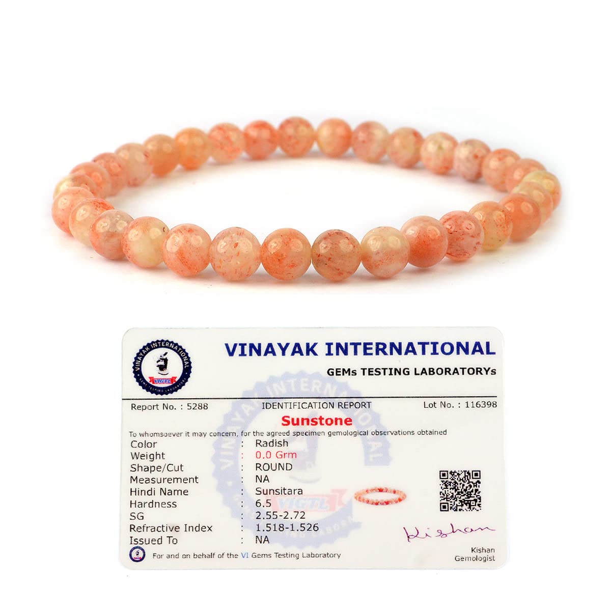 Reiki Crystal Products Certified Sunstone Bracelet Reiki Healing Crystal Stone 6 mm Bracelet, Charged By Reiki Grandmaster & Vastu Expert For Unisex Adult (B09TF5THCT) Amazon Price History, Amazon Price Tracker