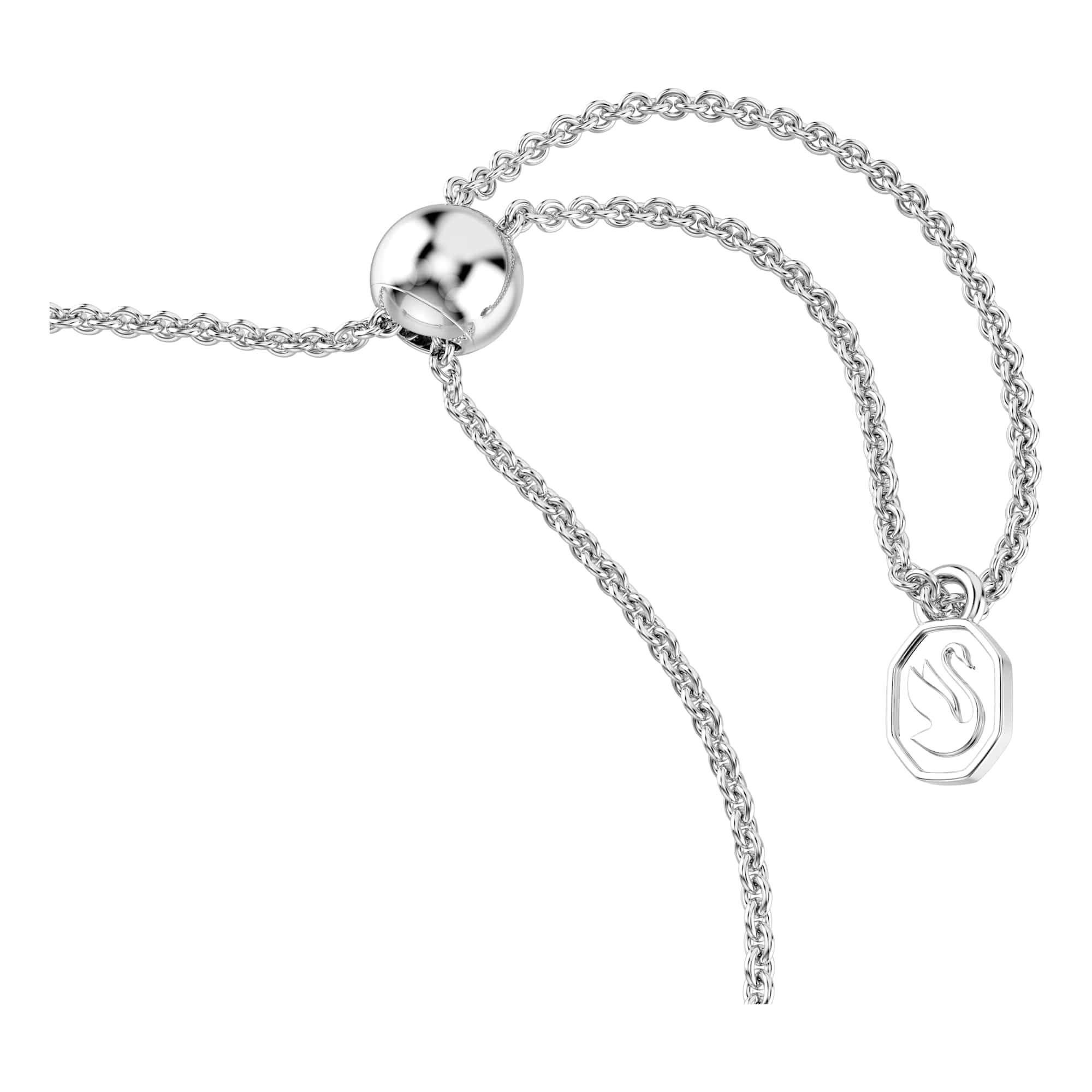 Swarovski Braccialetto Idyllia, Taglio misto, Freccia, Bianco, Placcato rodio