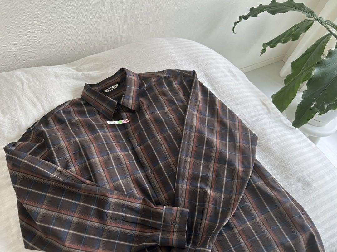 Amazon.co.jp: AURALEE SUPERLIGHT WOOL CHECK SHIRT : おもちゃ