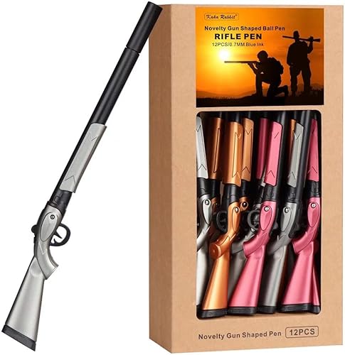 Miniatura 7 de Bolígrafo Cool Gun con forma de pistola  Paquete de 10 unidades punta media de 0028in tinta azul novedoso bolígrafo de rifle de francotirador para