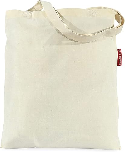 Miniatura 9 de Saan Club Bolsas de lona a granel  Bolsas de comestibles reutilizables con asas  Bolsas 100% algodón lisas para bricolaje, promoción, regalos