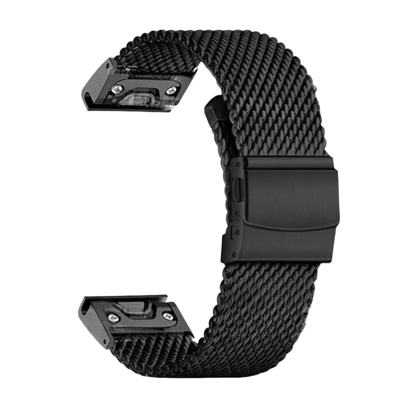 Milanese Metal Strap for Garmin Fenix 8 7 6X 6S 6 Pro 5X 5 Stainless Steel Bracelet for Garmin Watch Band 26mm 22mm 20mm(Black,22mm(Fenix 8 47mm))