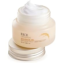 The Face Shop Rice Ceramide Cream, Hydrating Face Moisturizer, for Dry &amp; Combination Skin, Lightweight, Fast-absorbing, 1.69 fl. oz.