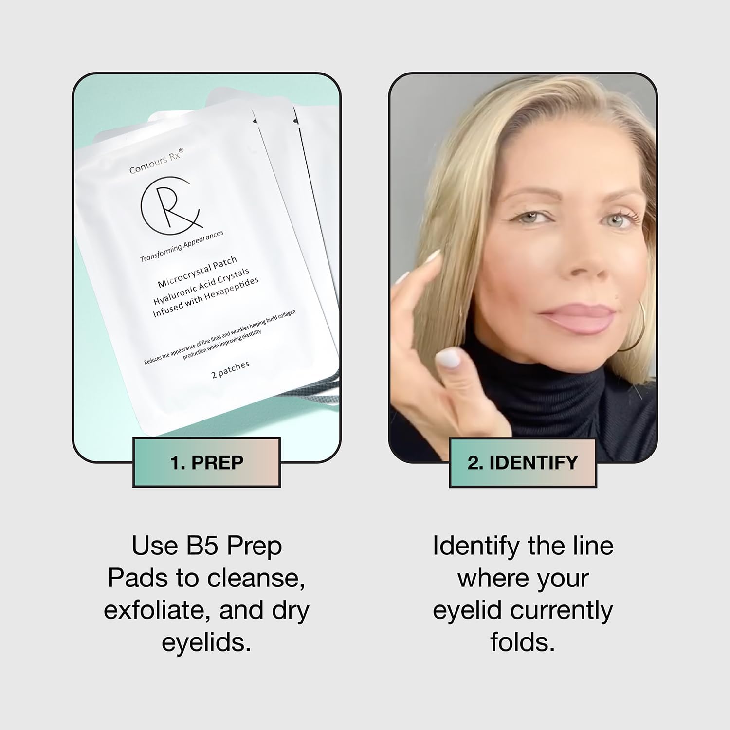 Contours Rx Lids by Design Eyelid Lift Strips with Travel Case and Tweezers, Invisible Eyelid Tape for Hooded Eyes - Image 4