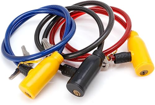 8x640MM Ciclismo Cable antirrobo bicicleta Scooter Bloqueo de seguridad con 2 llaves
