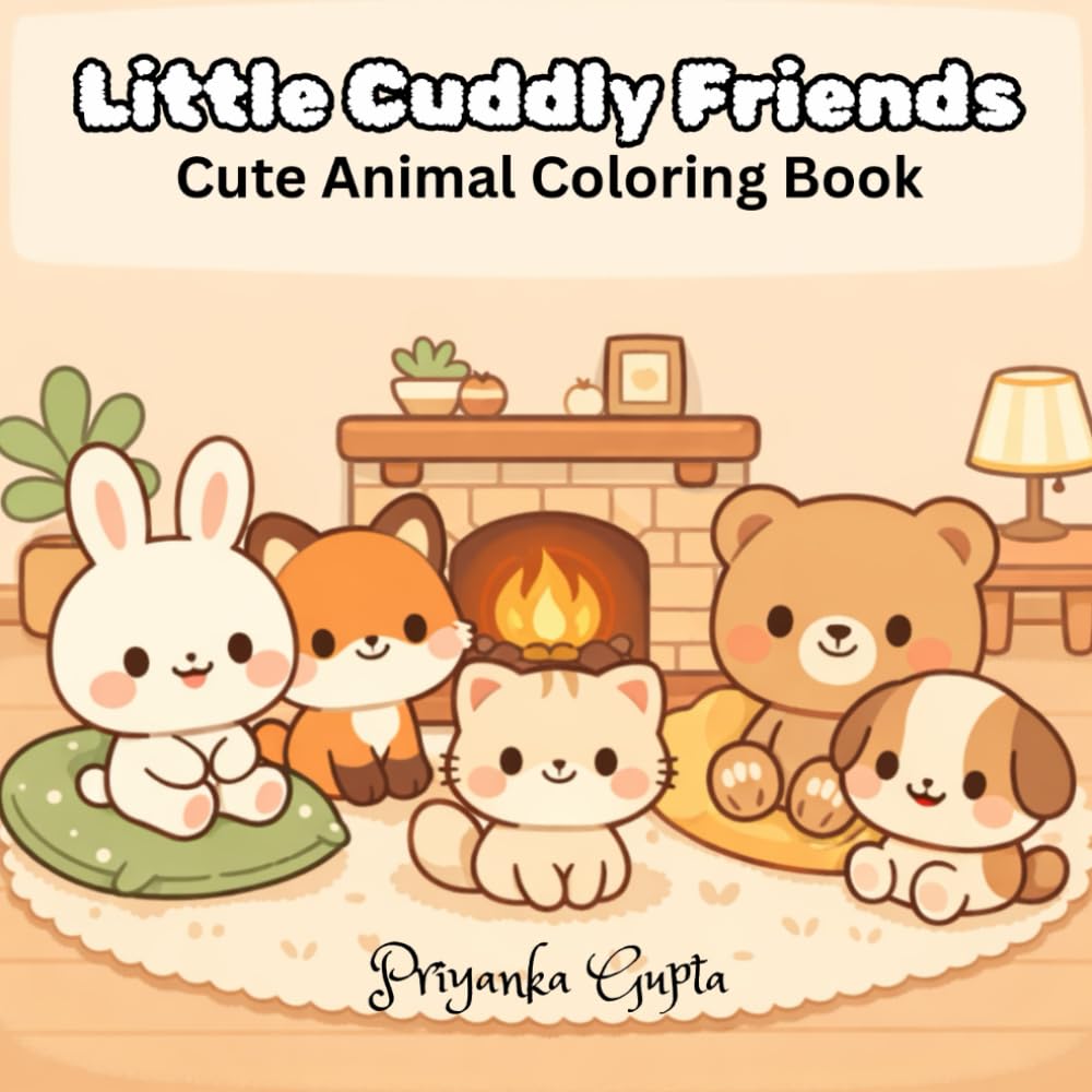 Little Cuddly Friends: Cute Coloring Book