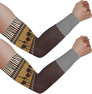 Mangas de braço com proteção solar UV para homens e mulheres, mangas vermelhas de animal protegem os braços esportes mangas de braço proteção solar mangas de braço capa protetora UV, Animal