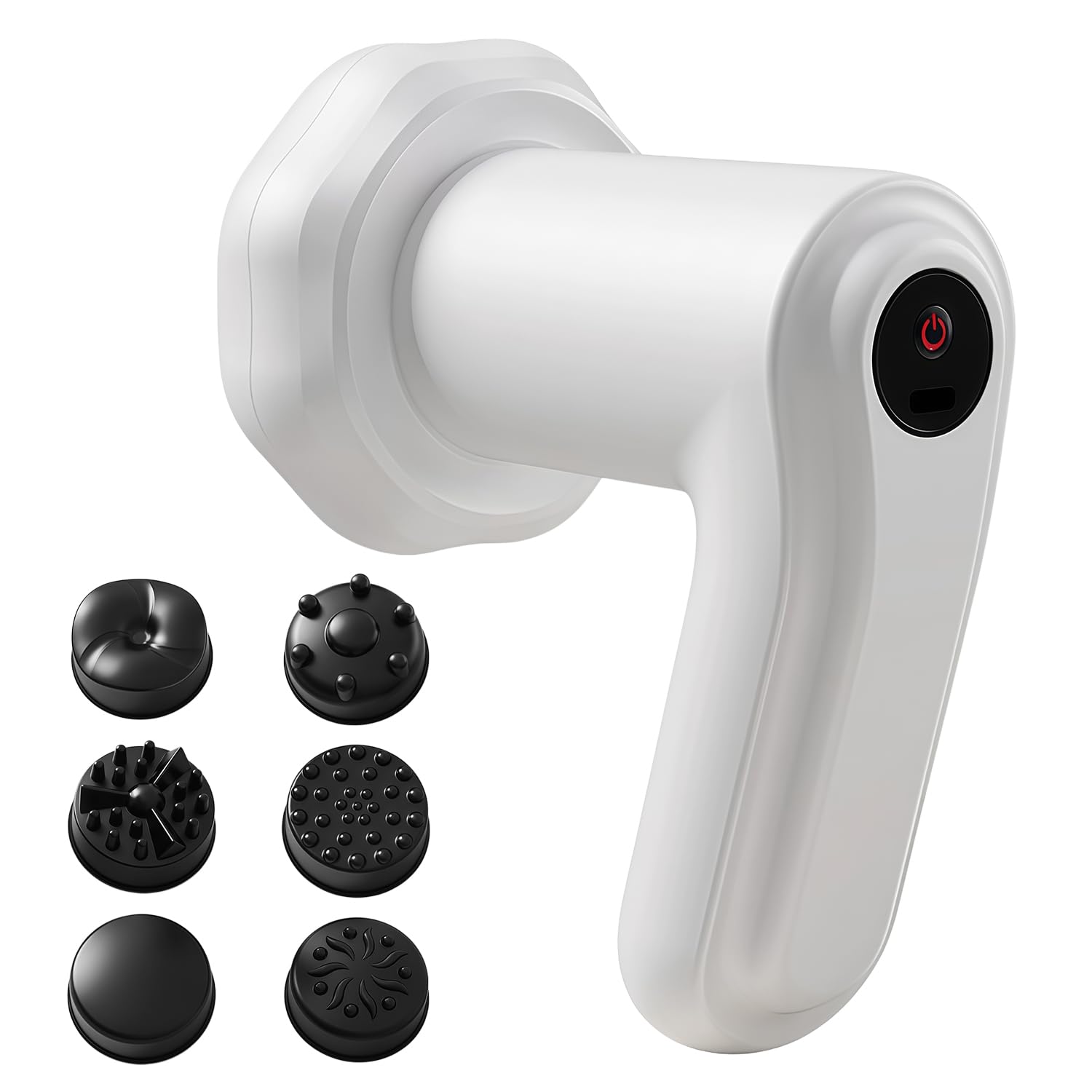 Masajeador Anticelulítico, Masajeador Corporal Reductor Eléctrico Portátil con 8 Velocidades 6 Cabezales Intercambiables para Reducir Grasa y Tonificar Piernas, Abdomen, Glúteos, Brazos