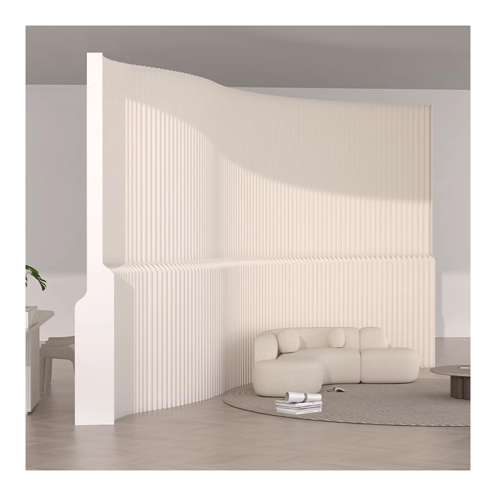Biombo Separador Oficina En El Hogar Divisor De Habitación Retráctil Pantalla De Pared De Papel Plegable, Pantalla De Privacidad De Partición Independiente Interior para El Dormitorio del Restaurante