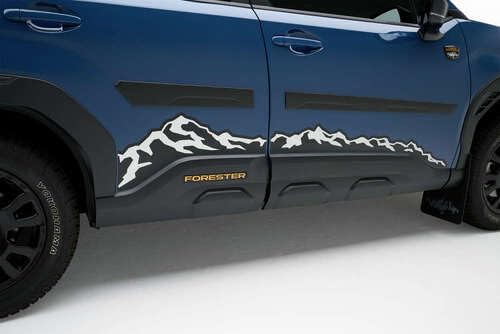 Exterior Graphics - Side - 2025 Subaru Forester 5 Subaru Exterior Doors Mountain Scene Graphics Kit for 2026 Forester Wilderness - J121SSL500 - Genuine OEM