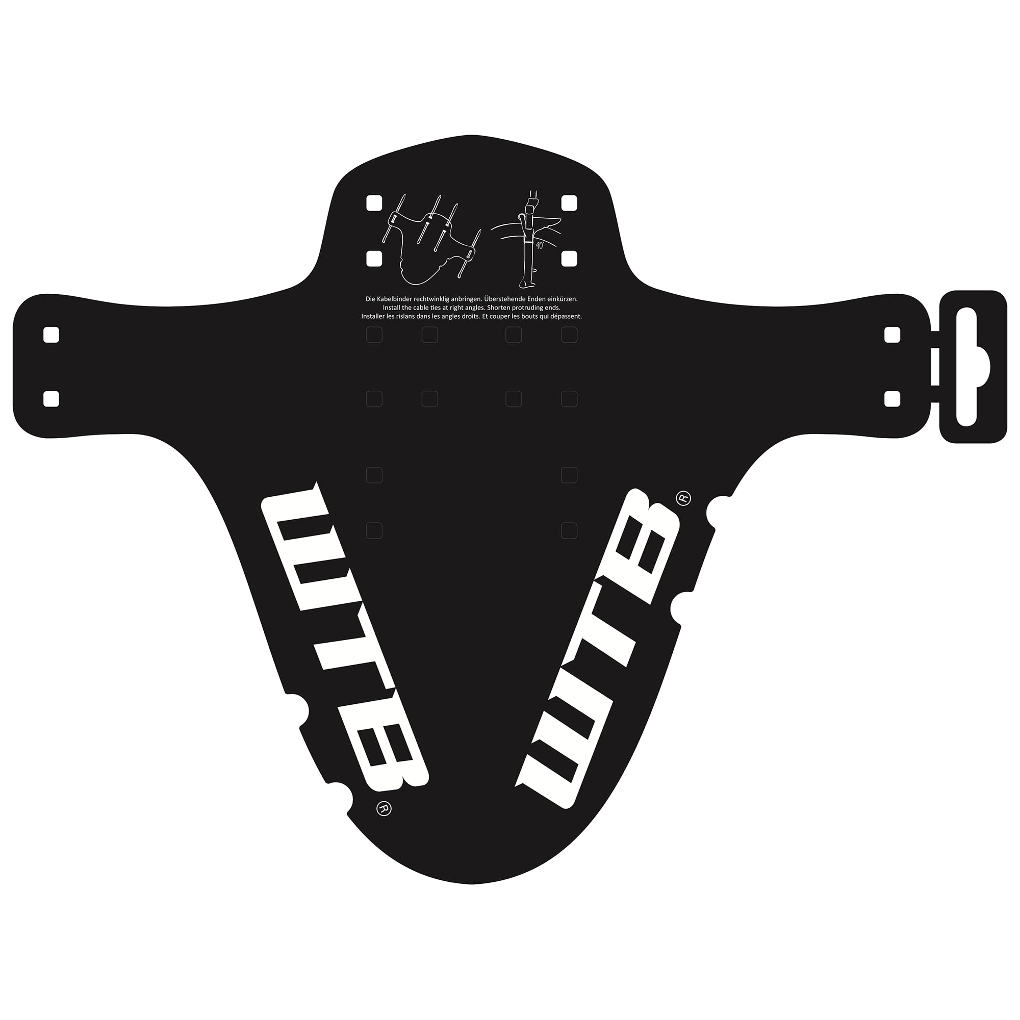 WTB Bicycle Fender (Mud Guard) Easy Install - Fork Mount - Black (Gravel/Mountain)