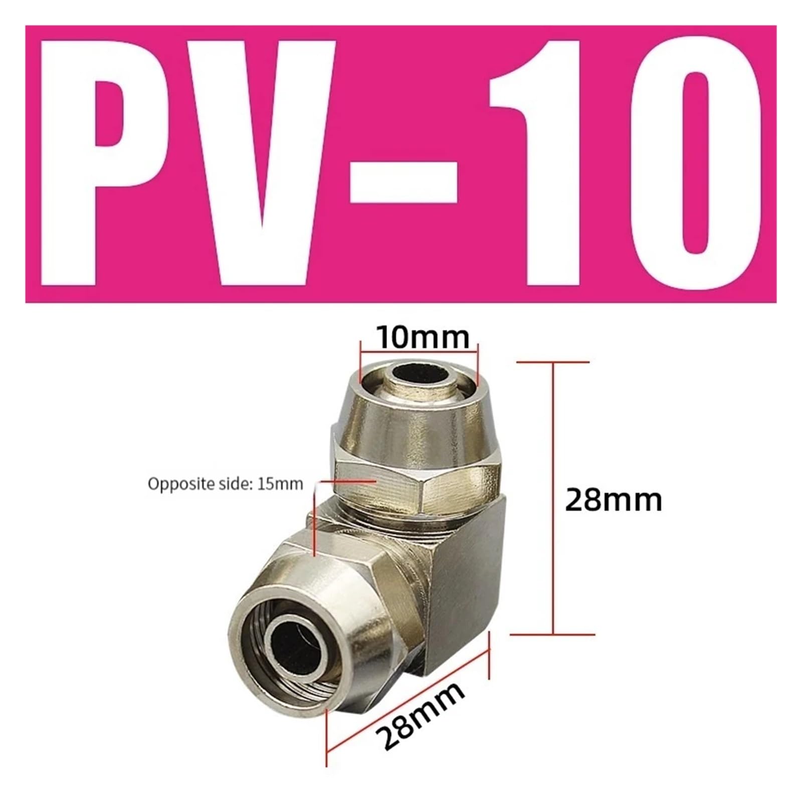 Metallo PV PE PU Attacco rapido pneumatico OD 4 6 8 10 12 14 16 MM Connettore rapido aria for collegamento rapido del tubo flessibile(K-PV10,10pcs)