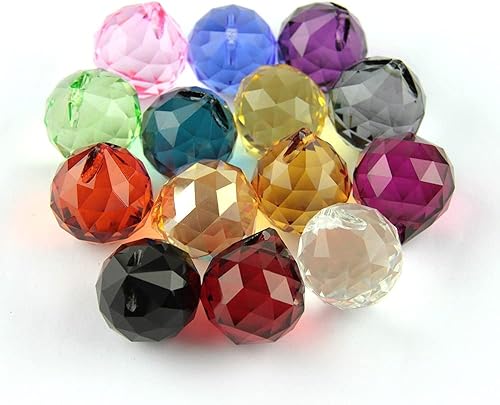 Miniatura 6 de Candelabro de cristal prismas colgantes K9 bola colgante de cristal prisma de vidrio Feng Shui bolas facetadas árbol boda decoración de hotel,
